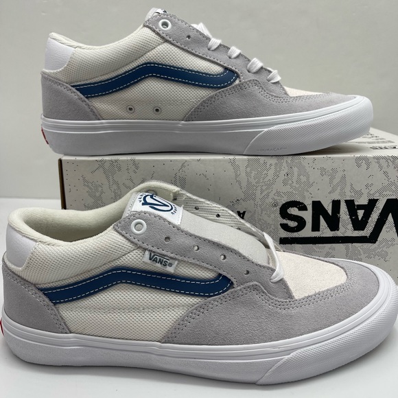 Vans Men's Gray and White Skate RowanGrey/NavyVN0A5JICGNV Sneakers
